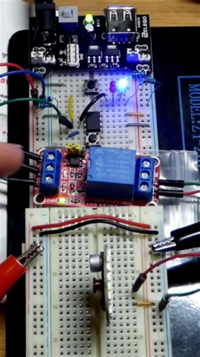 5V Relay Module Switching Higher Voltage LED With Bistable 555 Timer Breadboard Power Supply