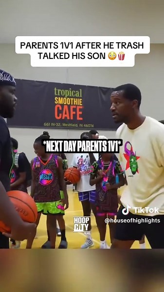 Parent vs. Son: Intense 1v1 Basketball Challenge