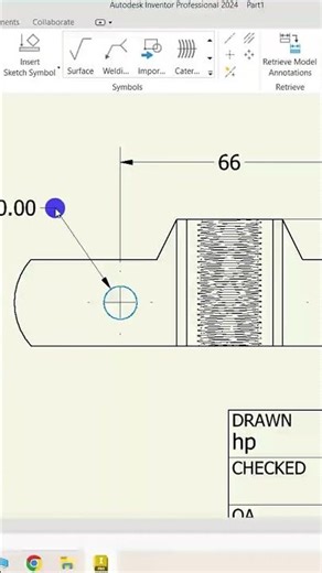 How to Make Technical Drawing in Autodesk Inventor | PART-4 | Step-by-Step | SHORTS | DEVELOPMECH