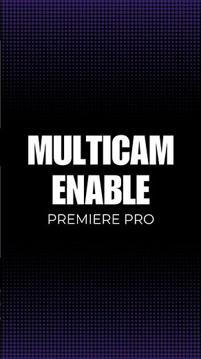 How to Enable MultiCam in Adobe Premiere Pro #premiereprotips #multicamera #tipsandtricks #basic