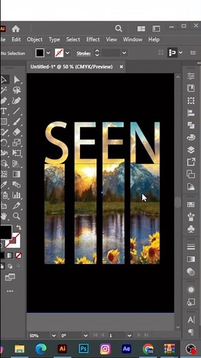Easy Word Masking in Illustrator | Quick Tutorial 🔥