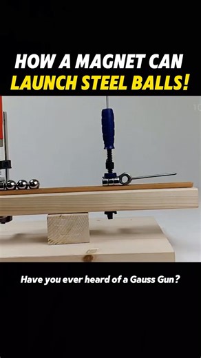 How a magnet can launch steel balls #science #knowledge #foryou #usa #magnet #steel