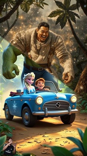 🥰Evolution of elsa💥having fun with hulk and car☑️#elsa #hulk #cat #cute