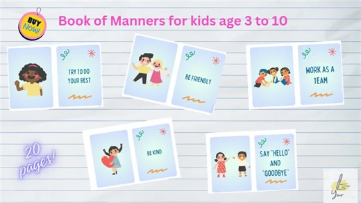 Book of Manners for Kids Age 2 to 8 - Etsy