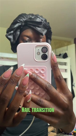 I love being my own nail tech #promnails#nailtransition #transition #stilletonails #nailinspo