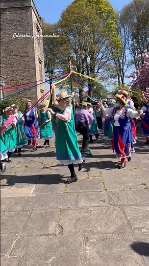 Traditional Maypole Dancing at the Bolling Hall Cherry Blossom Festival🌸 #dance #maypole #bradford