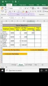 Salary trick, 1 Minute Me Salary Calculate! 💰”//#exceltips #excelformula #excelshorts