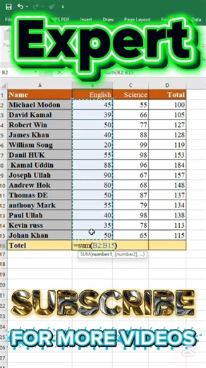 Calculate Sum in Excel Like an Expert | SUM Formula & Shortcut | Digital Office Skill