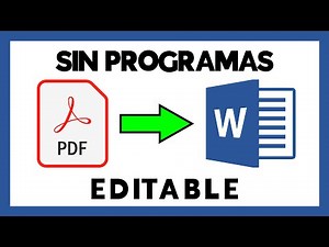 Cómo Convertir Un PDF a Word Editable Solo Utilizando Word Sin Programas Externos