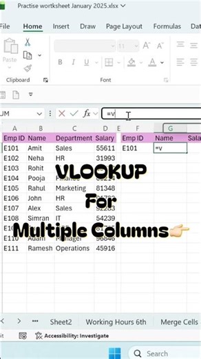 VLOOKUP with Multiple Columns l Excel Formula for Number Series