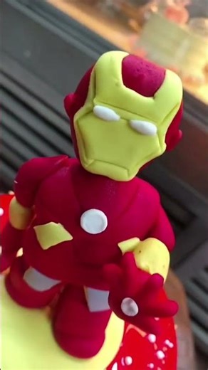 iron Man cake fondant #howtomakecakecreamathome #cakedecorating