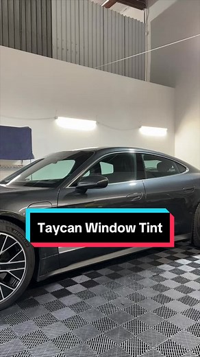 Installing 5% Ceramic Window Tint on Porsche Taycan