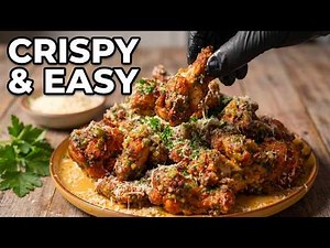 Parmesan Garlic Chicken Wings | This ONE Trick Makes Them Ultra Crispy