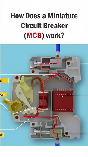 How Does a Miniature Circuit Breaker (MCB) work?#reaction#fast#electrical#electronic#wiring#mcb