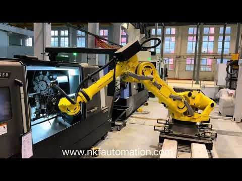 👏👏Linear track synchronize with Fanuc robot for machine tending application.