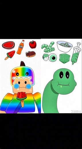 99 Nights Roblox Mukbang 😱 Rainbow Food vs Green Snake (Color Food Challenge) #mukbang #roblox