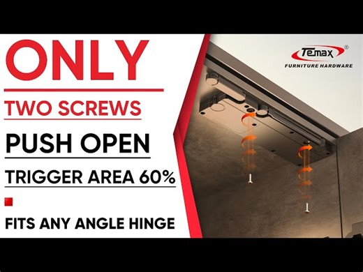 One-Touch Push Open Buffer soft close hinge hardware system(door...