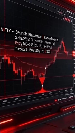 🚨 NIFTY Bearish Lockdown: 25950 PE Exploding LIVE! Enter 140-145 🔥 #Nifty #Trading #stockmarket