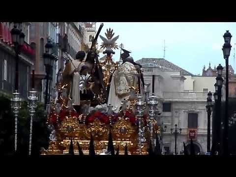 Procession of Pasos by Penitents (Nazarenos) During Holy Week in Seville