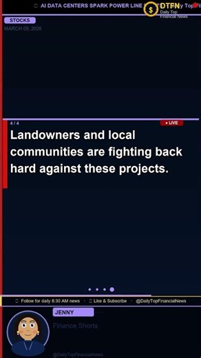 AI Data Centers Spark Power Line Fights #Shorts