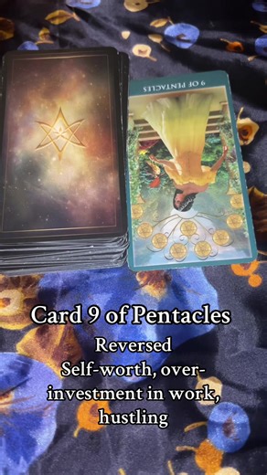 Card 9 of pentacles reversed #witchtok #divinationtiktok #tarottok #tarotcards #tarot