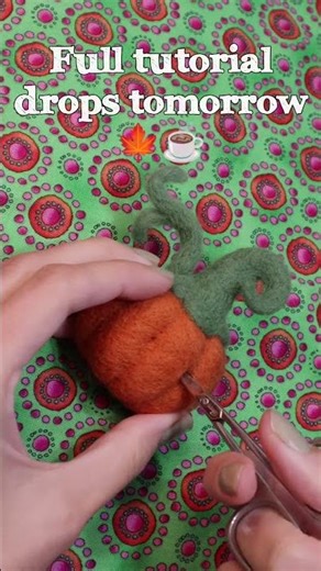 From Wool to Pumpkin 🎃 Full DIY Tutorial Tomorrow! #art