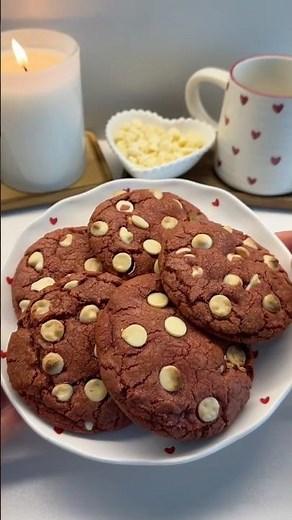 Red Velvet Cookies #baking #bakingrecipe #redvelvet #cookies #recipe