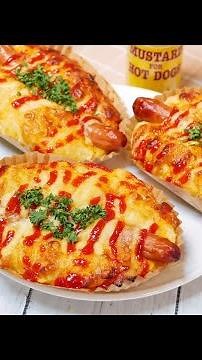 ホットケーキミックスと豆腐で作るソーセージパン Sausage bread made with pancake mix and tofu