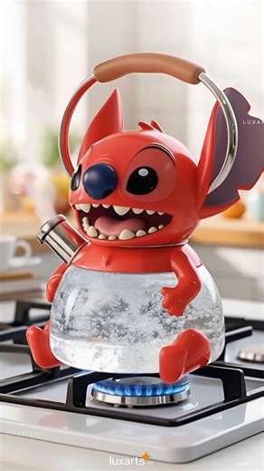 Stitch kettle 😱 Aww how cute is that?! 🐾 | LuxArts