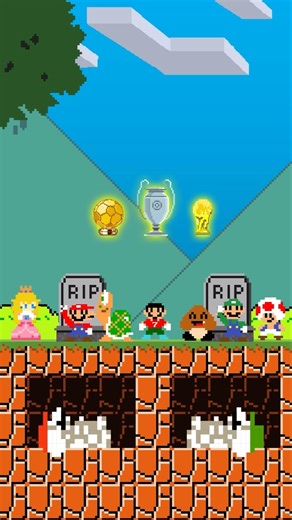 Help Mario and Luigi get back to life ❤️ ❤️ ❤️ with the power of sport. ⚽ #mario #minecraft #shorts