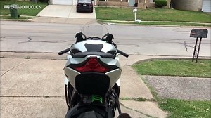 2018款川崎忍者ZX10R实拍,改装意大利Leo Vince排气声音