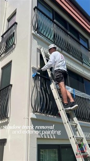Watch This! Handyman Can Help Tackles Window Track Removal & Painting Like a Pro 🤩🎨 #Shorts