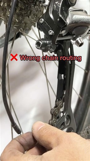 This chain routing mistake ruins shifting ❌ How to install a rear derailleur correctly #bikerepair