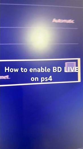How to enable BD LIVE on ps4