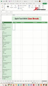 How to Split Text with Line Breaks in Excel - Excel Tips and Tricks Learn how to split text with line breaks in Excel. To split text with line breaks in Excel, follow these steps, which answer questions such as "How to Split Text with Line Breaks in Excel," "How do you split cells at line break in Excel?" "How do I split text into multiple lines in Excel?" and "How to split text in Excel?" First, select the raw data column. Then, navigate to Data, Data Tools, and select Text to Columns. Choose D