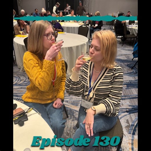 Ep 130. friendship fight club & our controversial takes on cereal Case Cass face off in a friendship fight club game debating hot takes like pineapple on pizza and the right way to eat cereal #accessibility: A photo of Case and Cass drinking from wine glasses | Rare With Flair