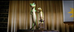 GEICO Gecko Ventriloquist App TV Spot, 'Talent Show: Talking Bobby'