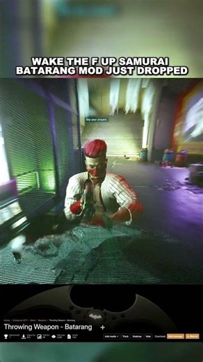 Batarang knife mod in cyberpunk 2077