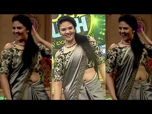 Sreemukhi unseen saree navel dance | anchor | telugu |