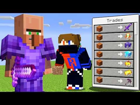 Villagers trade OP items in Minecraft