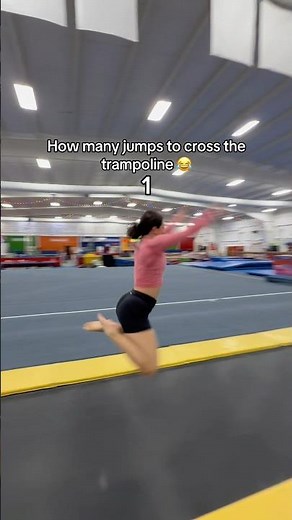 How many jumps across the trampoline😂￼