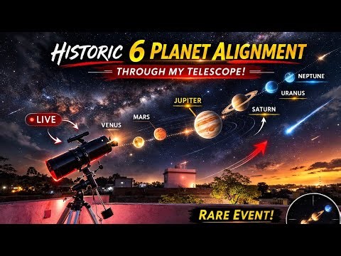 Rare Planetary Alignment Captured on 28 Feb 2026 | Real Footage from My Telescope 🔭🪐