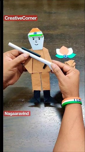 DIY Cute Origami Mini Paper Soldier 🪖#creativecorner1066