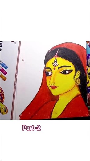 Easy Durga Maa Drawing #art #shorts #durga #viral
