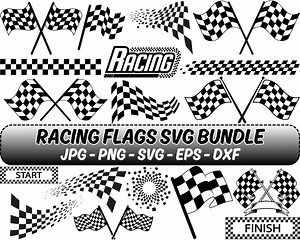 Checkered Race Flag SVG Bundle: Racing Clipart, Cricut Cut Files (digital Download) - Etsy