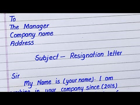 How to Write Resignation Letter | Simple Resignation Letter | Learn to Write Resignation Letter
