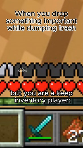 458K views · 4.2K reactions | when you drop the wrong item in minecraft... . . . #minecraft #gaming #fypシ #viral #reels | Lumigtv Gaming | Facebook