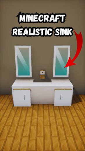 🪣Realistic Minecraft Sink Tutorial💡 #shorts #minecraft
