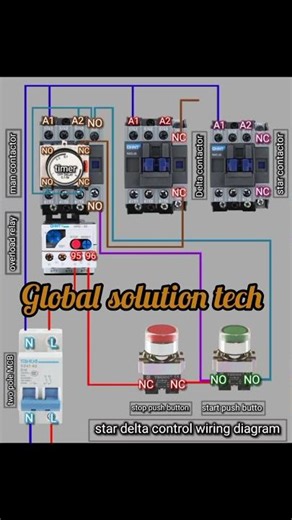star Delta control circuit diagram solution #electrical and wiring line