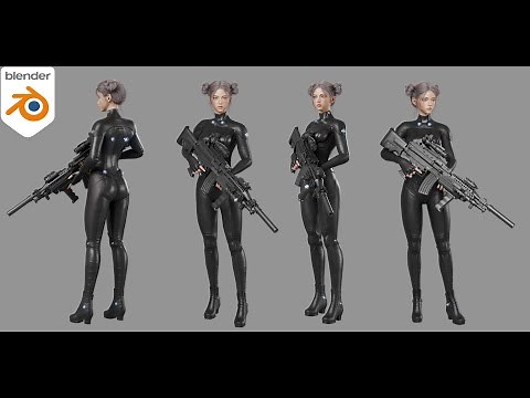 The Huntress - Blender modeling